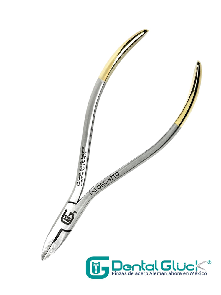 PINZA CORTE RECTO LIGADURA MANGO DORADO