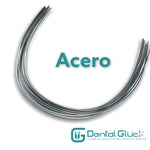 Arco Acero (S.S) Redondo  Arcada: Superior (upper) e Inferior (lower) 1 paq/10 piezas.  Material: Acero grado quirúrgico.  Uso: Ortodoncia, Dental, Odontología.